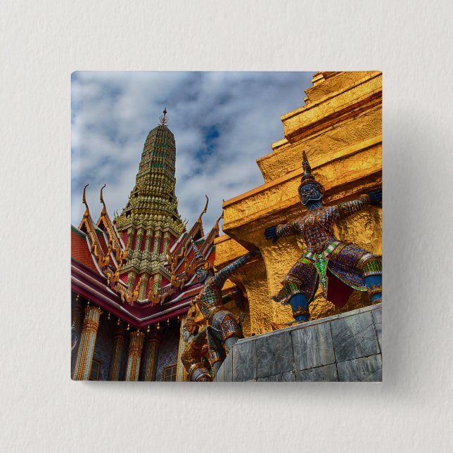 Yaksha in Wat Phra Kaeo Button (Vorderseite)