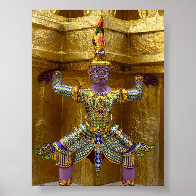 Yaksha-Statue in Bangkok Poster (Vorne)