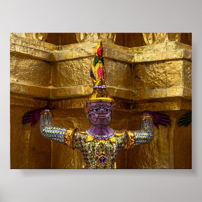Yaksha-Statue in Bangkok Poster (Vorne)