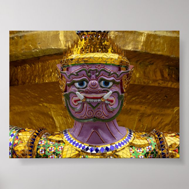 Yaksha-Statue in Bangkok Poster (Vorne)