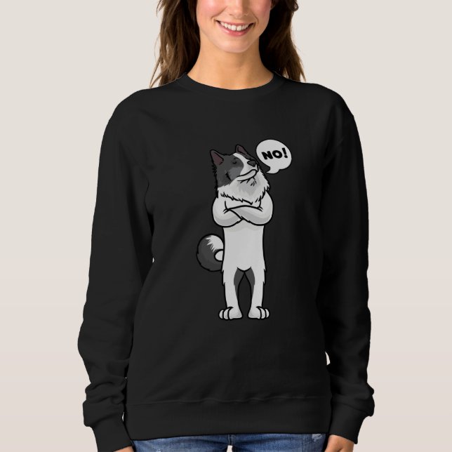 Yakutian Laika Stubborn Dog Sweatshirt (Vorderseite)