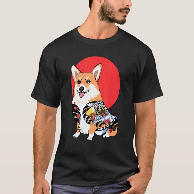 Yakuza Corgi T-Shirt (Vorderseite)