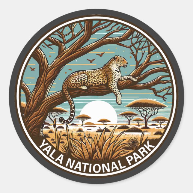 Yala Nationalpark Sri Lanka Runder Aufkleber (Vorderseite)