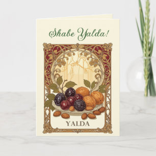 Yalda Chelle Nacht Trockenfrüchte und Nüsse Kunst Karte