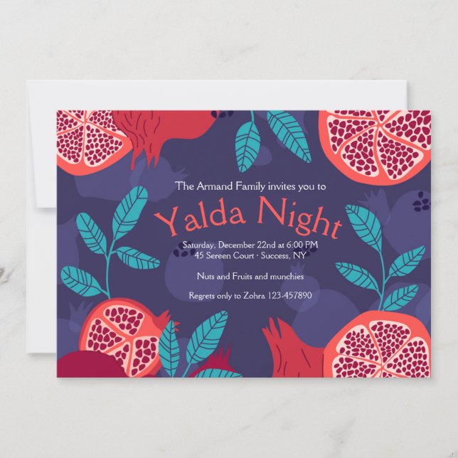 Yalda Night Einladungen (Vorderseite)