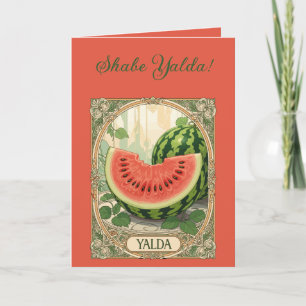 Yalda Wassermelone Chelle Nacht Früchte Karte