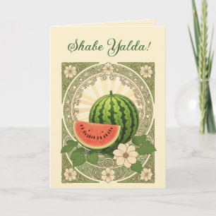 Yalda Wassermelone Persischer Wintersonnenwende-Ab Feiertagskarte