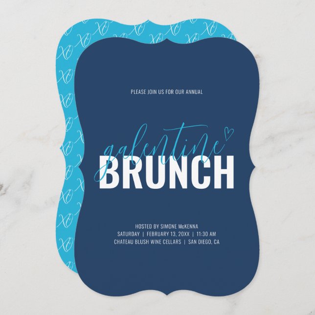 Yale Blue und Azure Event Celebration Einladung (Vorne/Hinten)