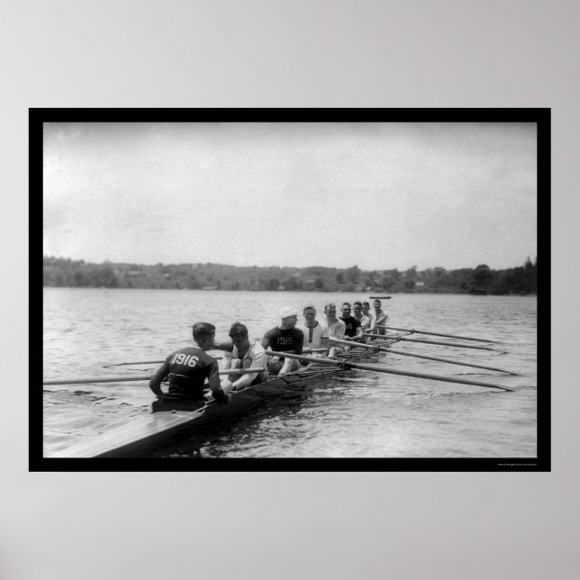 Yale Rowing Racing Muschel 1915 Poster (Vorne)