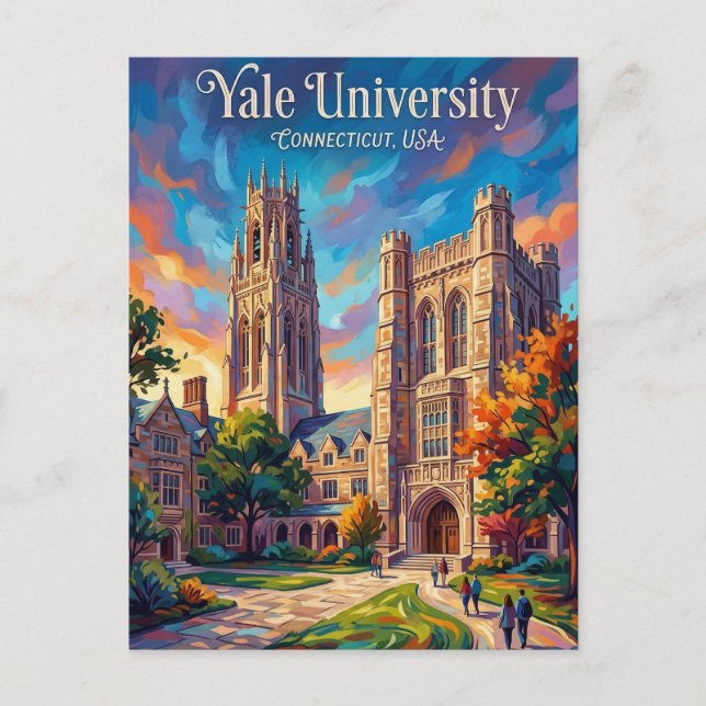 Yale-Universität Connecticut Postkarte (Vorderseite)
