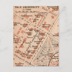 Yale University Karte Postkarte