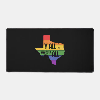 Y'all Means Y'all Design für stolze LGBT+-Texaner Schreibtischunterlage