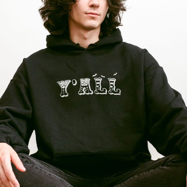 Y'all Western Halloween mit Elf oder Hexenschuhen Hoodie (Von Creator hochgeladen)