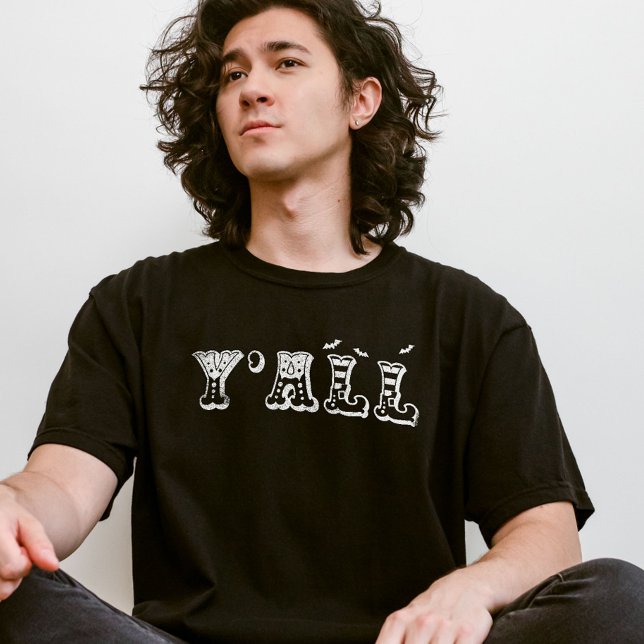 Y'all Western Halloween mit Elf oder Hexenschuhen T-Shirt (Von Creator hochgeladen)