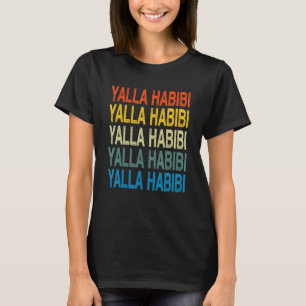 Yalla Habibi Arabic Calligraphy T-Shirt