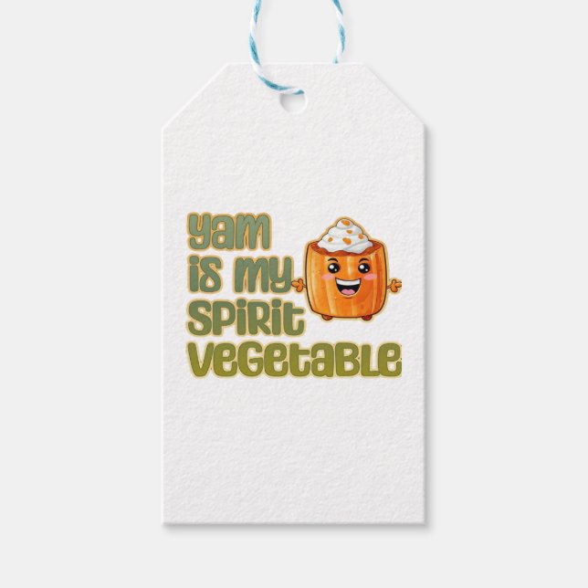 Yam ist mein Geist Gemüsepflanze klassisch Geschenkanhänger (Vorderseite)