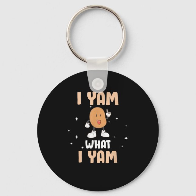 Yam Was ich Yam Funny Potato Pub Erntedank Schlüsselanhänger (Vorderseite)