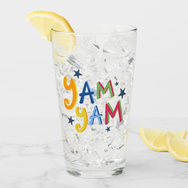 Yam Yam Black Country Glass Glas (Vorderseite Ice)