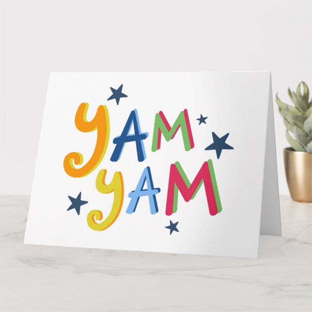 Yam Yam Black Country Quotes Card Karte (Kleine Pflanze)