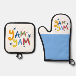 Yam Yam Black Country Schürze Ofenhandschuh & Topflappen-Set
