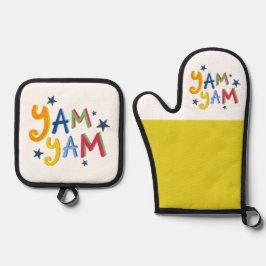 Yam Yam Black Country Schürze Ofenhandschuh & Topflappen-Set