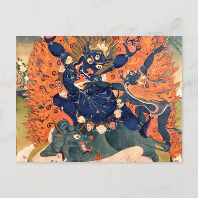 Yama Dharmaraja Buddhist Deity Postkarte (Vorderseite)