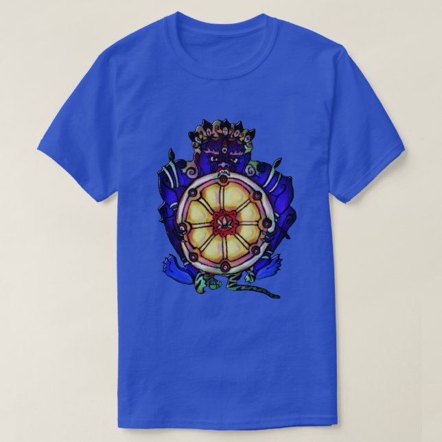Yama & Wheel God of Death Indian T-Shirt (Design vorne)