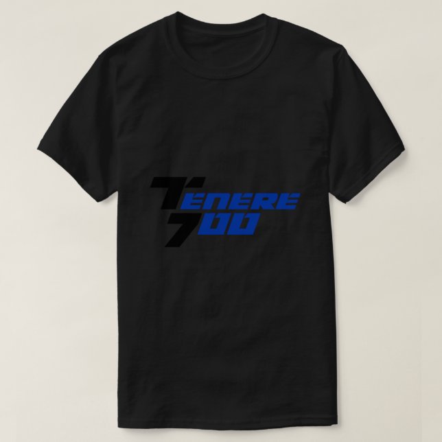 Yamaha Tenere 700 Logo Black-Blue Classic T - Shir T-Shirt (Design vorne)