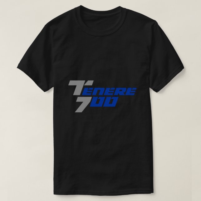 Yamaha Tenere 700 Logo Gray-Blue Classic T - Shirt (Design vorne)