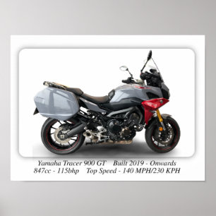 Yamaha Tracer 900 GT Motorrad - A3-Großdruck Poster