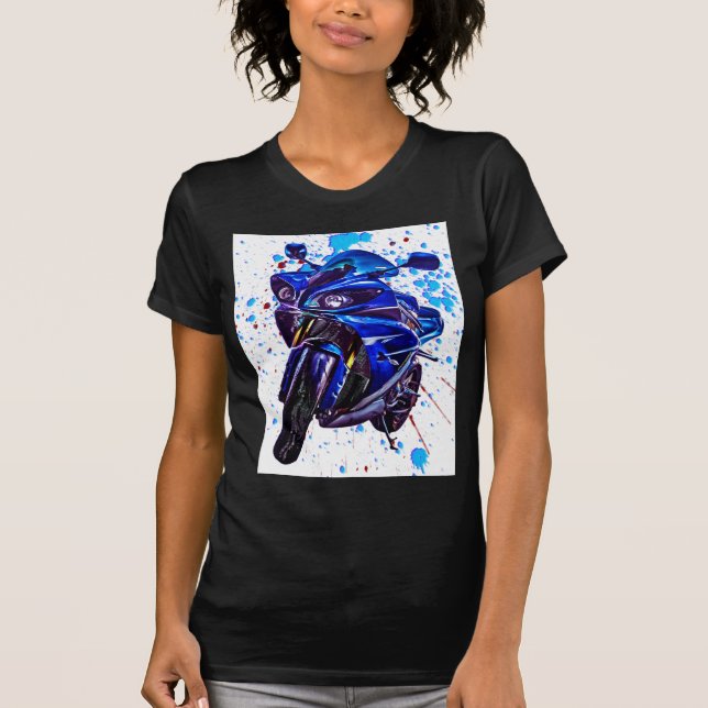 Yamaha YZF R1 Art Print T-Shirt (Vorderseite)