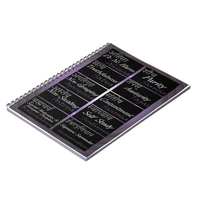 Yamas u. Niyamas Zeitschrift Notizblock (Linke Seite)