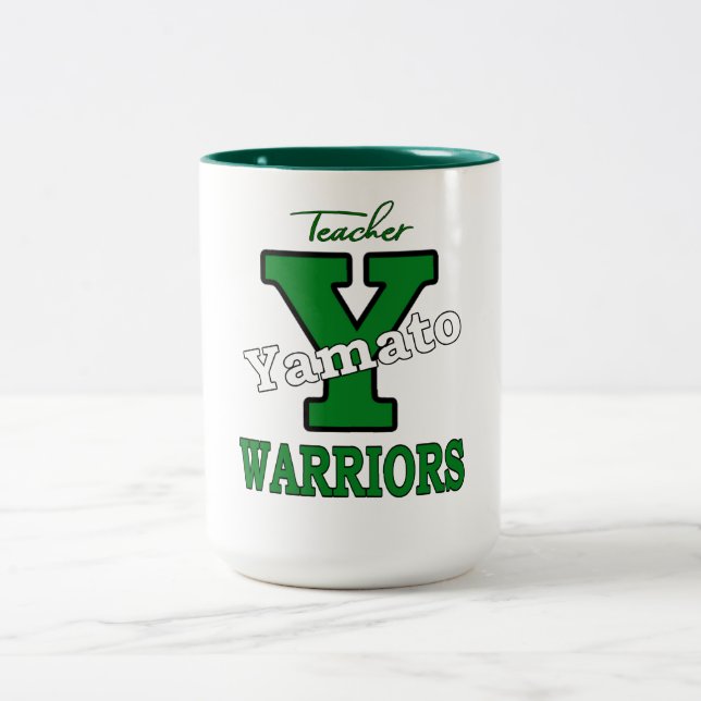 Yamato High School Japan Krieger Lehrer Zweifarbige Tasse (Mittel)