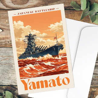 Yamato Japanisches Schlachtschiff Vintage-Marinepo Postkarte