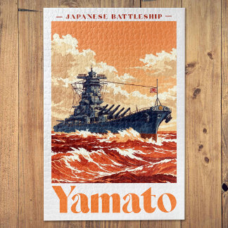 Yamato Japanisches Schlachtschiff Vintage-Marinepo Puzzle