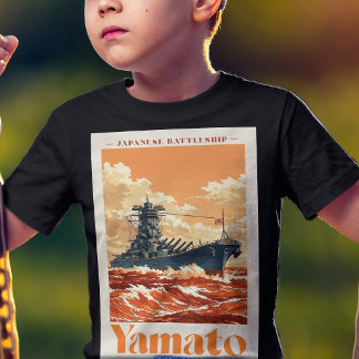 Yamato Japanisches Schlachtschiff Vintage-Maritime T-Shirt