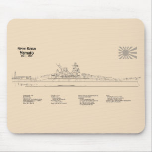 Yamato - Pläne für Schiffskonzepte SD Mousepad