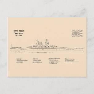 Yamato - Pläne für Schiffskonzepte SD Postkarte