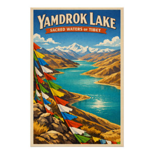 Yamdrok-See, Tibet, China Poster