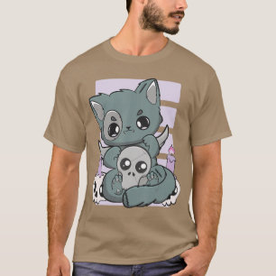 Yami Kawaii Chibi Anime Kätzchen Pastell Katze für T-Shirt