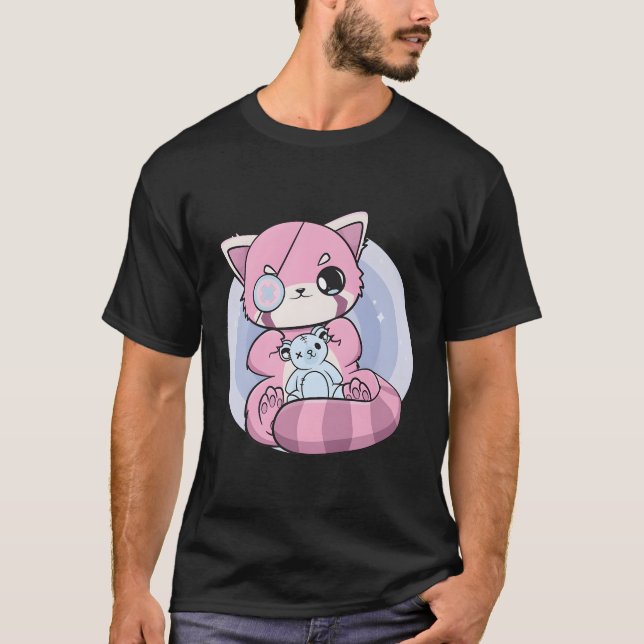 Yami Kawaii Red Panda Bear Fairy Kei Harajuku Nugo T-Shirt (Vorderseite)