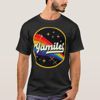 Yamilet Rainbow in Space Vintag Style T-Shirt