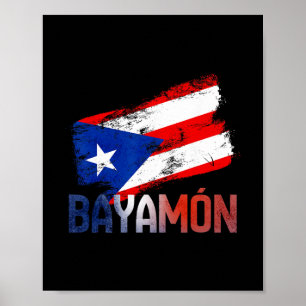 Yamón Stadt Puerto Rico Flagge Vintage Roots Boric Poster