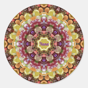 YANA ~ EASTER CANDY ~ Schokolade Runder Aufkleber
