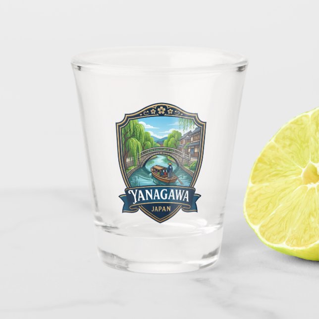 Yanagawa Japan Schnapsglas (Vorderseite)
