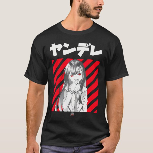 Yandere Kawaii Japanese Anime T-Shirt (Vorderseite)