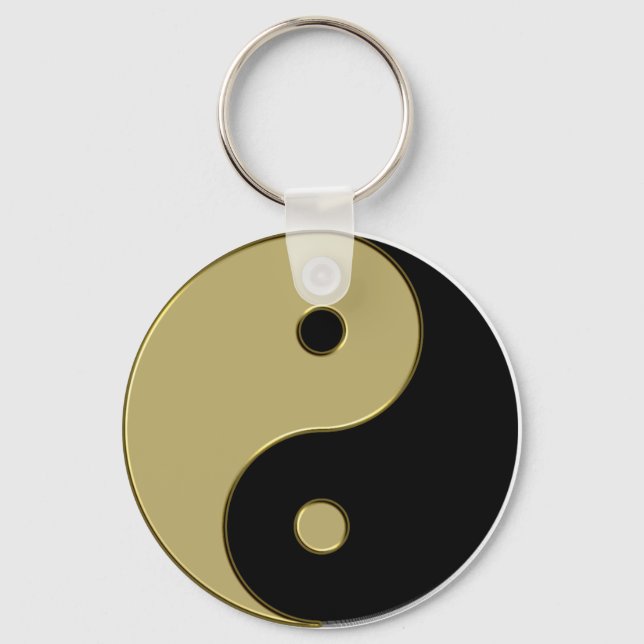 Yang aus schwarzem Gold Schlüsselanhänger (Vorderseite)