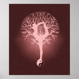 Yang, Baum des Lebens, Yoga, Harmonie von Amelia C Poster