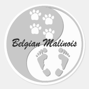 Yang Belgisch Malinois Runder Aufkleber