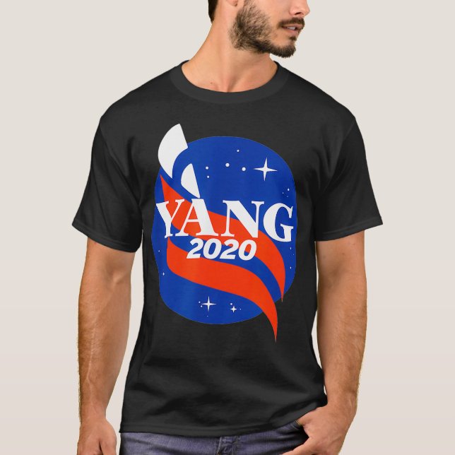 Yang Gang 2020 Space Yang für Präsident Kundgebung T-Shirt (Vorderseite)
